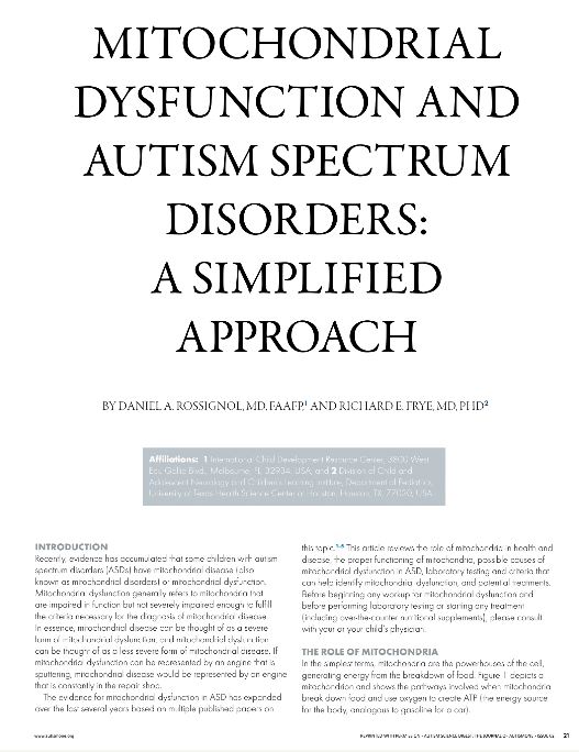 Mitochondrial Dysfunction