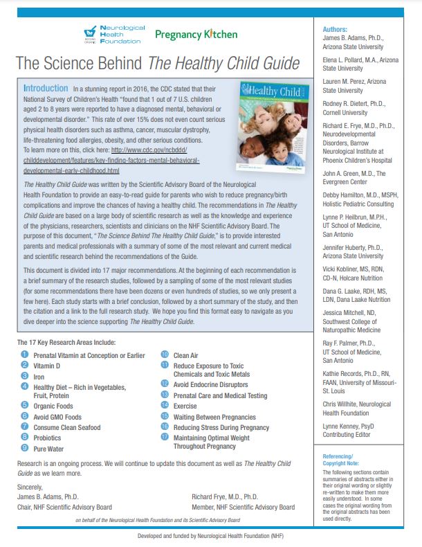 The Healthy Child Guide
